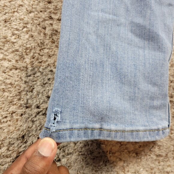 Levis 502 Jeans Mens 33x30 Tag 33x32 Blue Tapered Denim Flaw - Picture 7 of 8